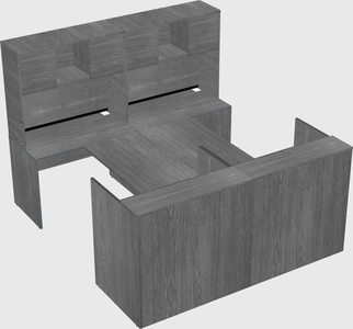 Shared u-shaped reception desks