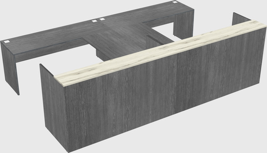 Shared u-shaped reception desks