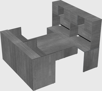Shared u-shaped reception desks