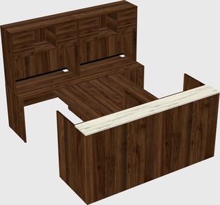 Shared u-shaped reception desks
