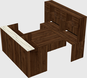 Shared u-shaped reception desks