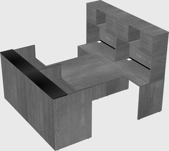 Shared u-shaped reception desks