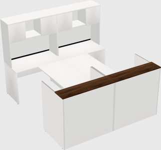 Shared u-shaped reception desks