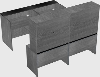 Shared u-shaped reception desks
