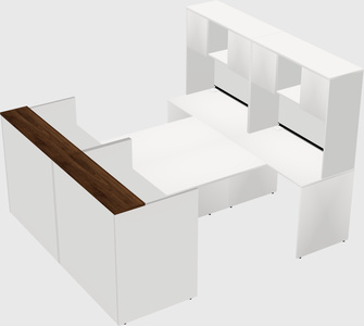 Shared u-shaped reception desks