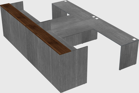 Shared u-shaped reception desks