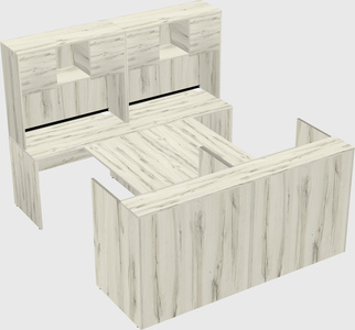 Shared u-shaped reception desks