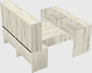 Shared u-shaped reception desks