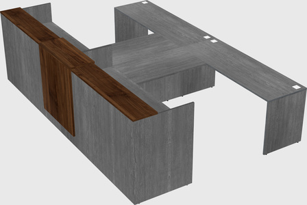 Shared u-shaped reception desks