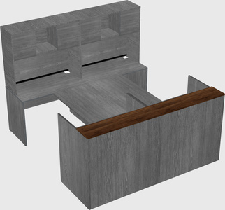 Shared u-shaped reception desks