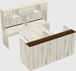 Shared u-shaped reception desks