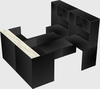 Shared u-shaped reception desks