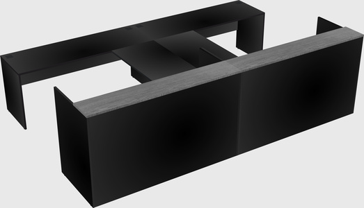 Shared u-shaped reception desks
