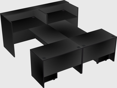 Shared u-shaped reception desks
