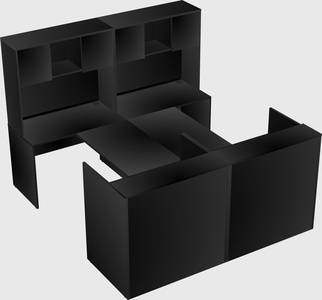 Shared u-shaped reception desks