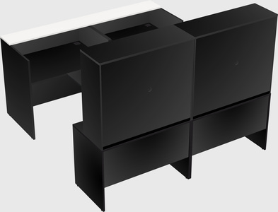 Shared u-shaped reception desks