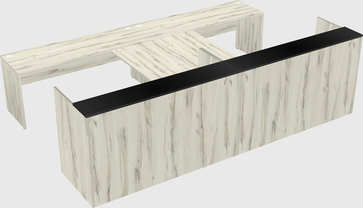 Shared u-shaped reception desks