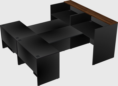 Shared u-shaped reception desks