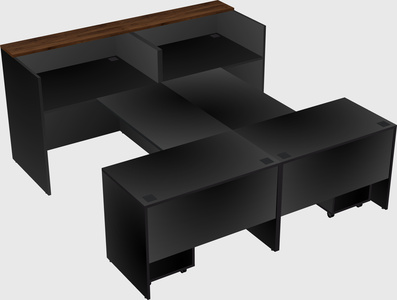 Shared u-shaped reception desks
