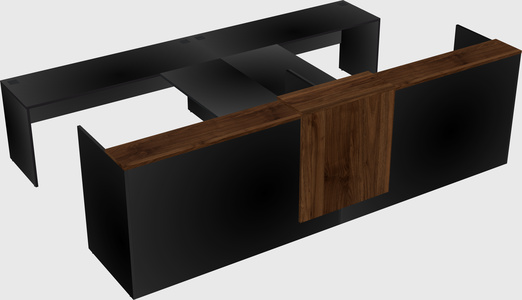 Shared u-shaped reception desks