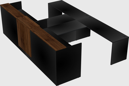 Shared u-shaped reception desks