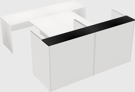 Shared u-shaped reception desks