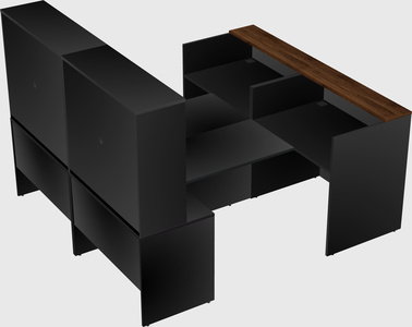 Shared u-shaped reception desks