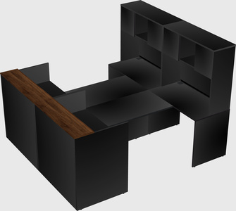 Shared u-shaped reception desks