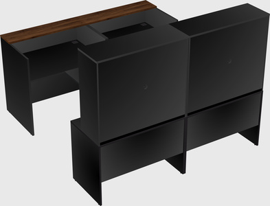 Shared u-shaped reception desks