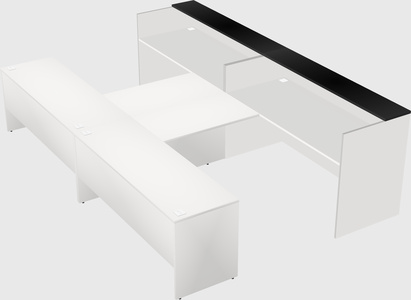 Shared u-shaped reception desks