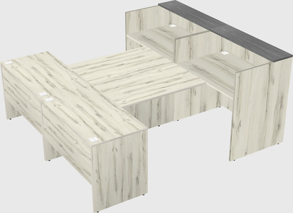 Shared u-shaped reception desks