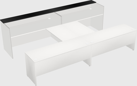 Shared u-shaped reception desks