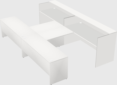 Shared u-shaped reception desks