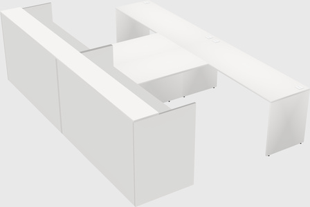 Shared u-shaped reception desks