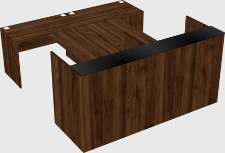 Shared u-shaped reception desks