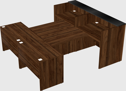 Shared u-shaped reception desks