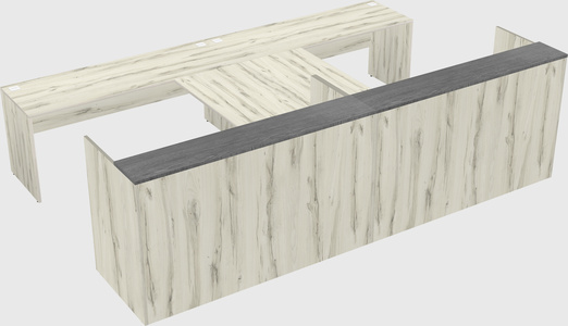 Shared u-shaped reception desks