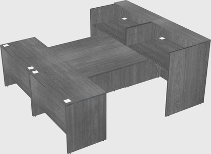 Shared u-shaped reception desks