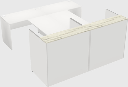 Shared u-shaped reception desks