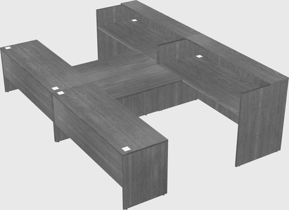Shared u-shaped reception desks