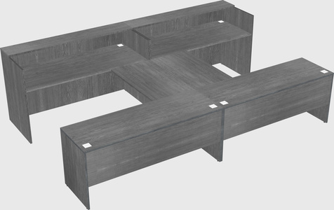 Shared u-shaped reception desks