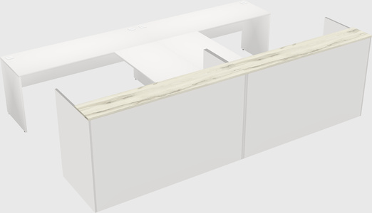 Shared u-shaped reception desks