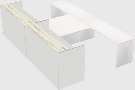 Shared u-shaped reception desks