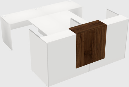 Shared u-shaped reception desks