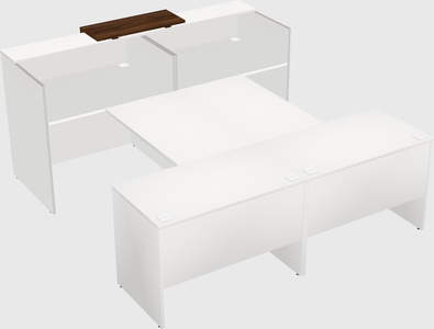 Shared u-shaped reception desks