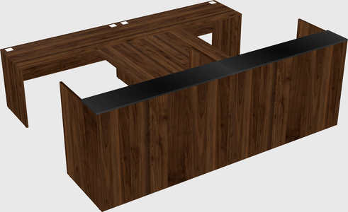 Shared u-shaped reception desks