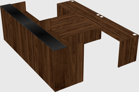 Shared u-shaped reception desks