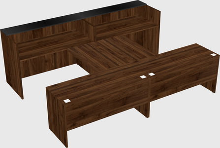 Shared u-shaped reception desks