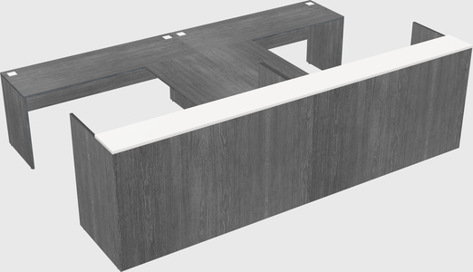 Shared u-shaped reception desks