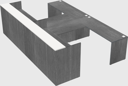 Shared u-shaped reception desks